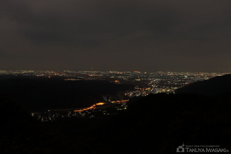 犀鶴林道の夜景スポット写真（1）