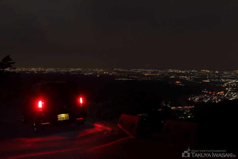 犀鶴林道の夜景スポット写真（2）