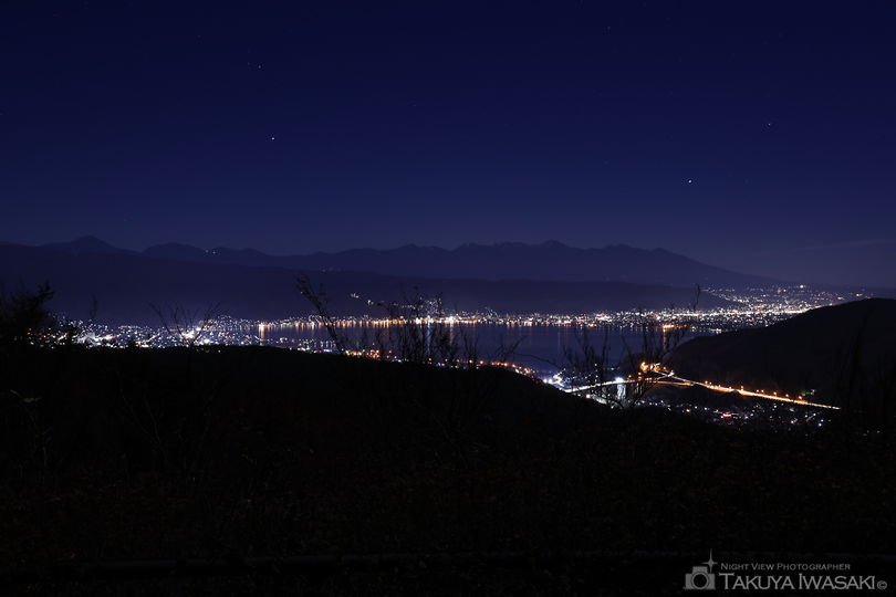 塩嶺王城パークラインの夜景スポット写真（1）