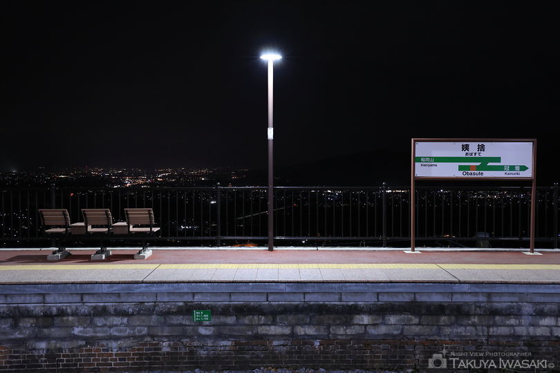 姨捨駅の夜景スポット写真（4）