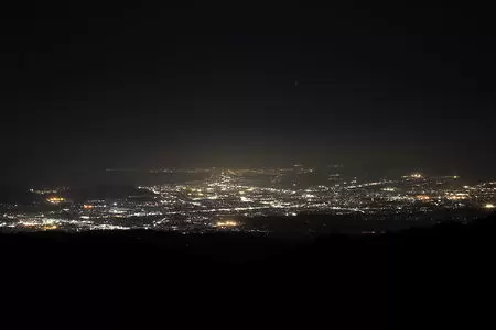 池の向駐車場（伊豆スカイライン）の夜景