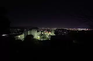 双子山ハイキングコース展望台の夜景