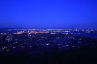 蔵王山展望台の夜景
