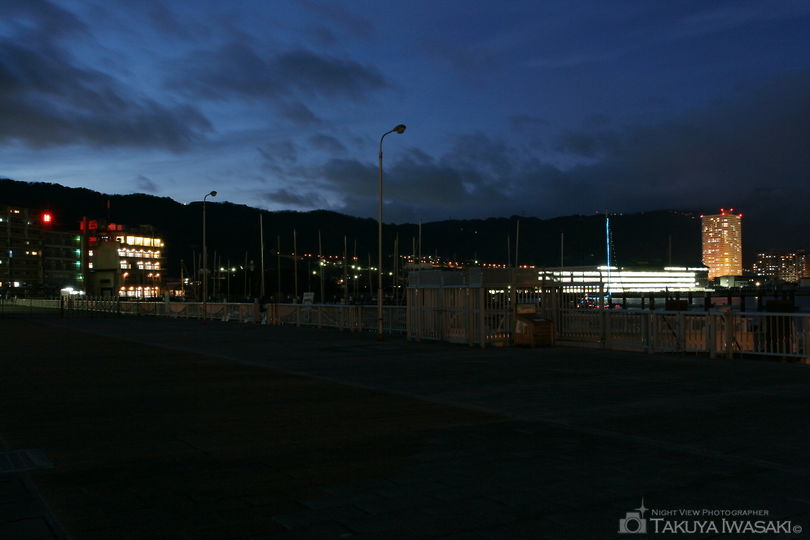 大津港の夜景スポット写真（1）