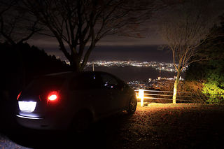 四明嶽駐車場手前の夜景スポット写真（2）class=