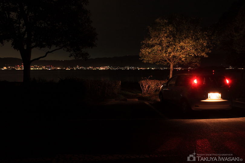湖岸緑地の夜景スポット写真（1）