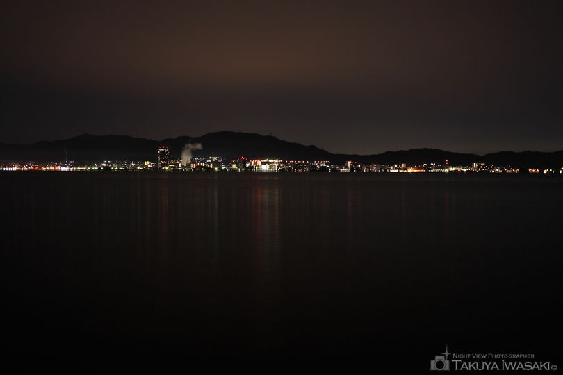 湖岸緑地の夜景スポット写真（2）