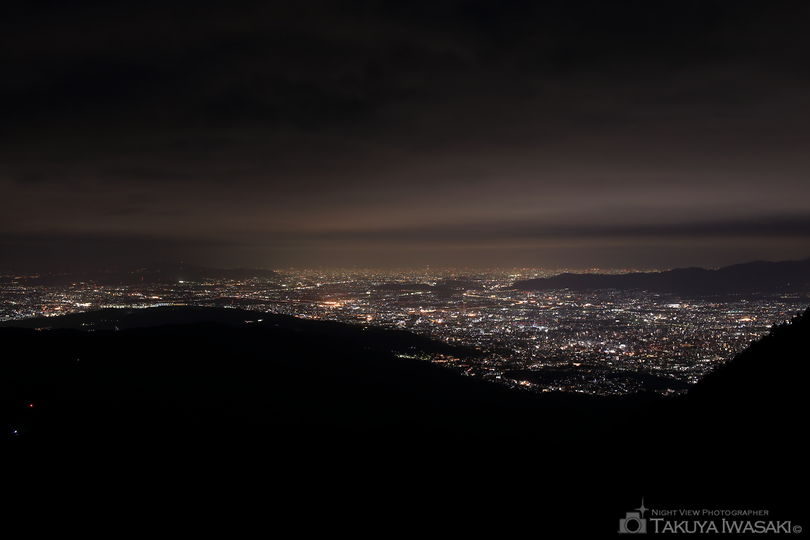 四明嶽第二駐車場の夜景スポット写真（1）