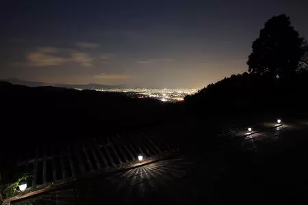 愛宕前展望台・大文字展望テラス（嵐山・高雄パークウェイ）の夜景