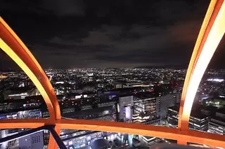 ニデック京都タワー展望室の夜景