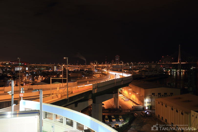 朝潮橋PAの夜景スポット写真（1）