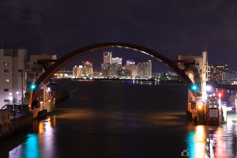 安治川大橋の夜景スポット写真（1）