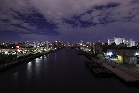 安治川大橋の夜景スポット写真（2）class=