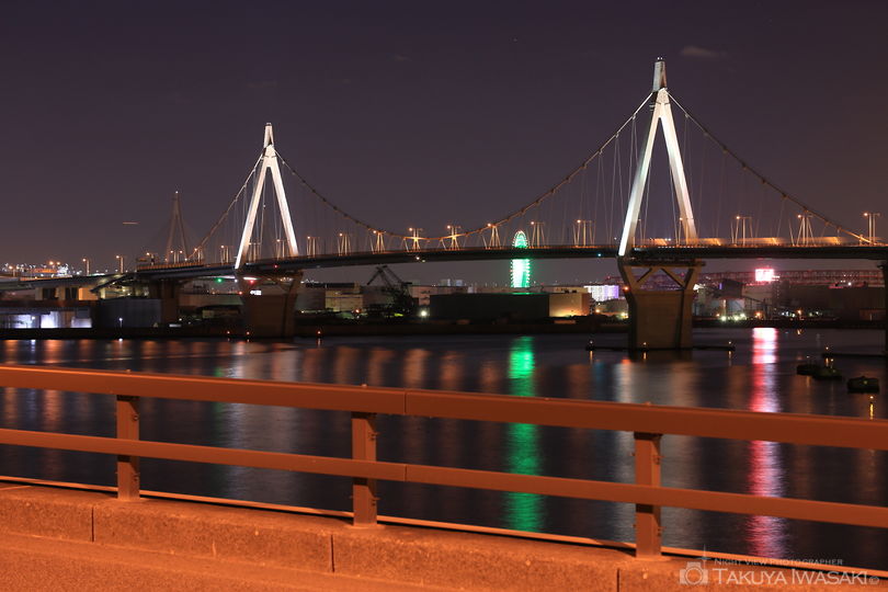 常吉大橋の夜景スポット写真（1）