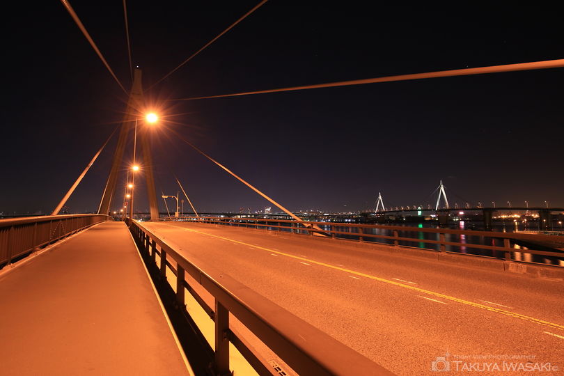 常吉大橋の夜景スポット写真（4）