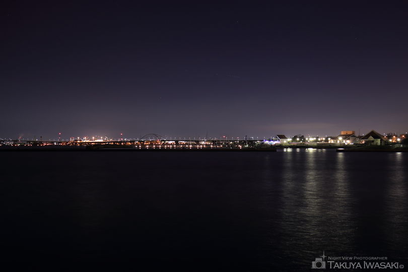 常吉大橋高架下の夜景スポット写真（2）