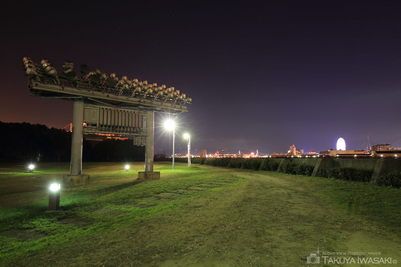 港大橋臨港緑地の夜景スポット写真（4）