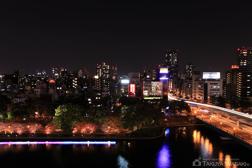 京阪シティモール屋上庭園の夜景スポット写真（3）