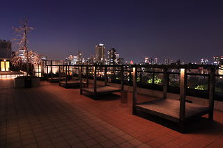 京阪シティモール屋上庭園の夜景スポット写真（4）class=