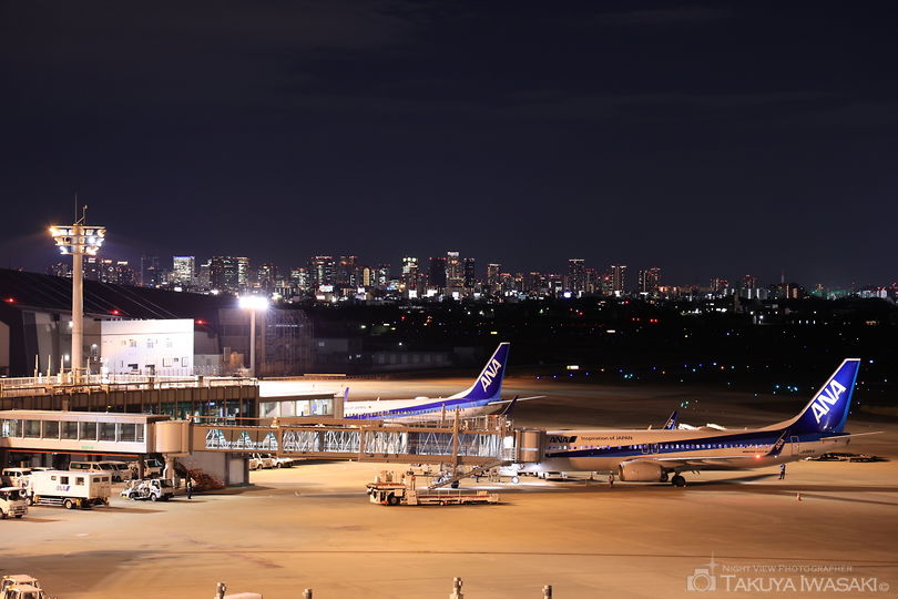 伊丹空港 展望デッキの夜景スポット写真（2）