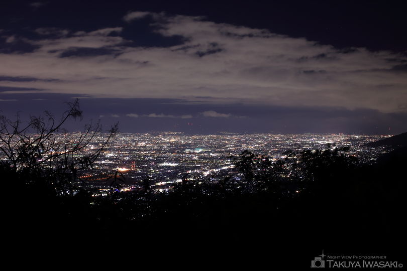 高安山の夜景スポット写真（3）