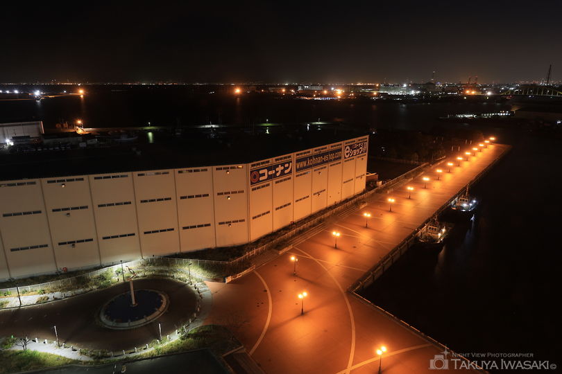 泉大津PA 展望ルームの夜景スポット写真（3）