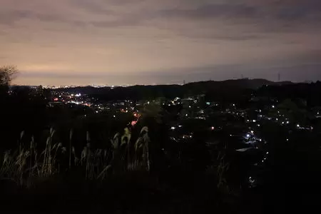 岸和田SA（上り）（阪和自動車道）の夜景