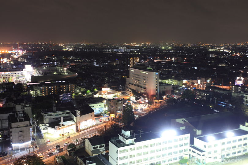 高槻市役所 展望フロアの夜景スポット写真（3）