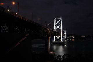 ライトアップされた大鳴門橋