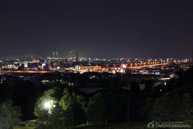 手柄山中央公園の夜景スポット写真（2）