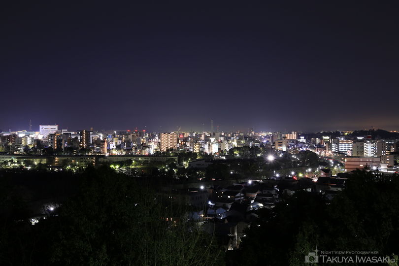 男山配水池公園の夜景スポット写真（1）