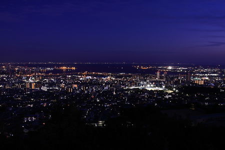 五鬼城展望公園の夜景スポット写真（1）class=