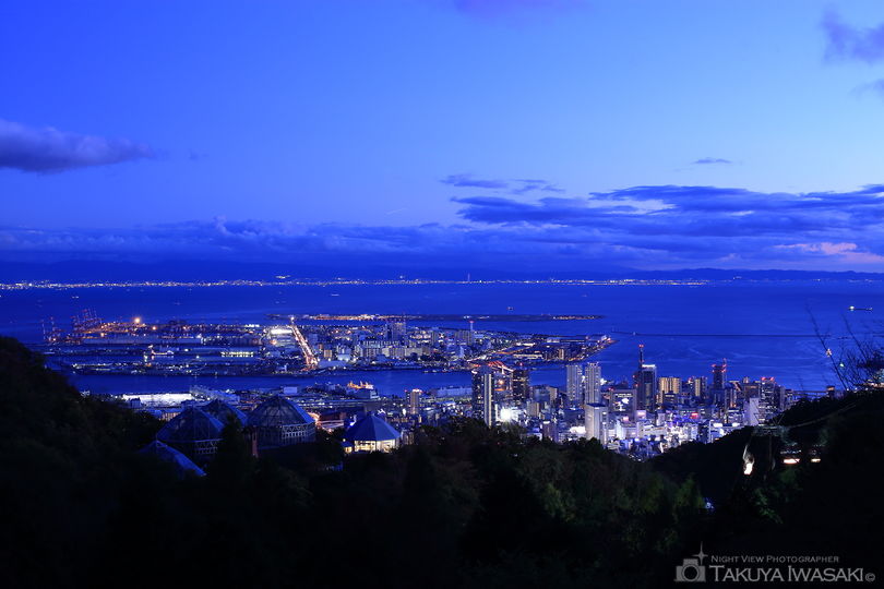 神戸布引ハーブ園／ロープウェイの夜景スポット写真（1）