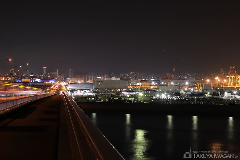 神戸スカイブリッジの夜景スポット写真（2）