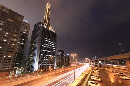 京橋PA（上下）（阪神高速道路）の夜景