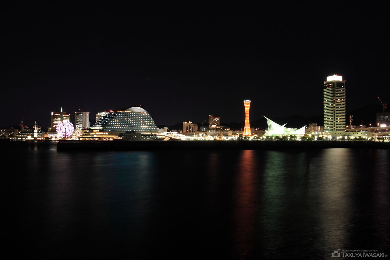 新港第三突堤の夜景スポット写真（1）