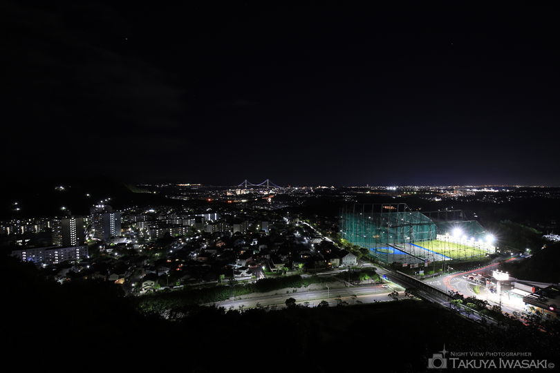 栂尾山中腹の夜景スポット写真（2）