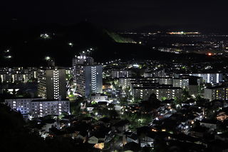 高倉台の住宅街の夜景