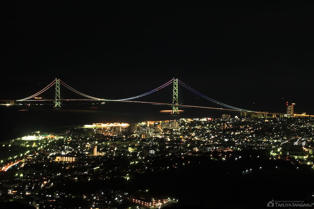 須磨浦山上遊園 回転展望台の夜景スポット写真（4）