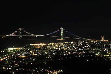 須磨浦山上遊園 回転展望台の夜景スポット写真（4）class=