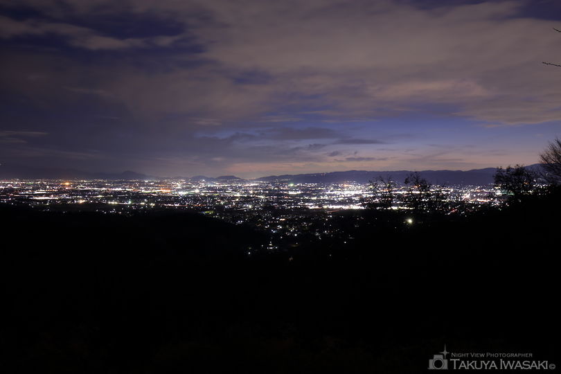 高円山展望所の夜景スポット写真（1）