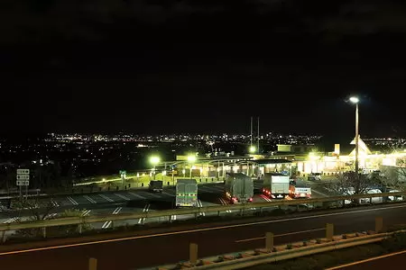 紀ノ川SA(上り)（阪和自動車道）の夜景