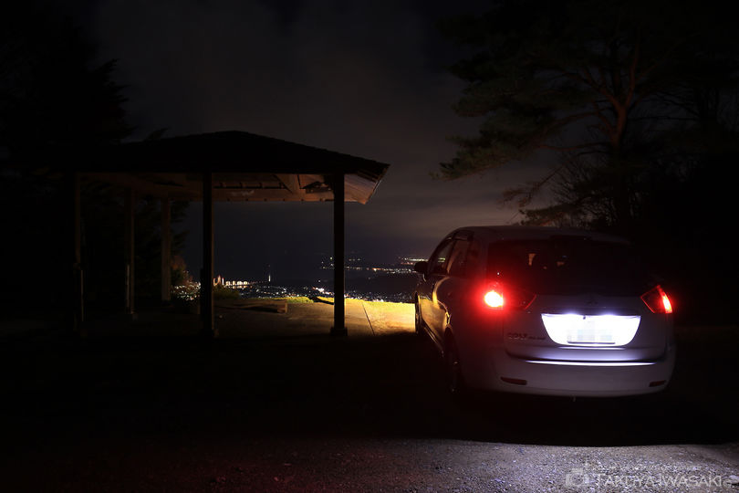 森林公園雨の森 駐車場の夜景スポット写真（3）