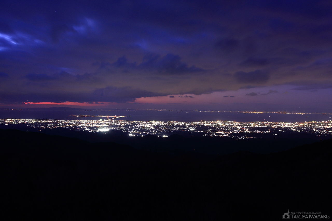 葛城山展望台の夜景スポット写真（1）