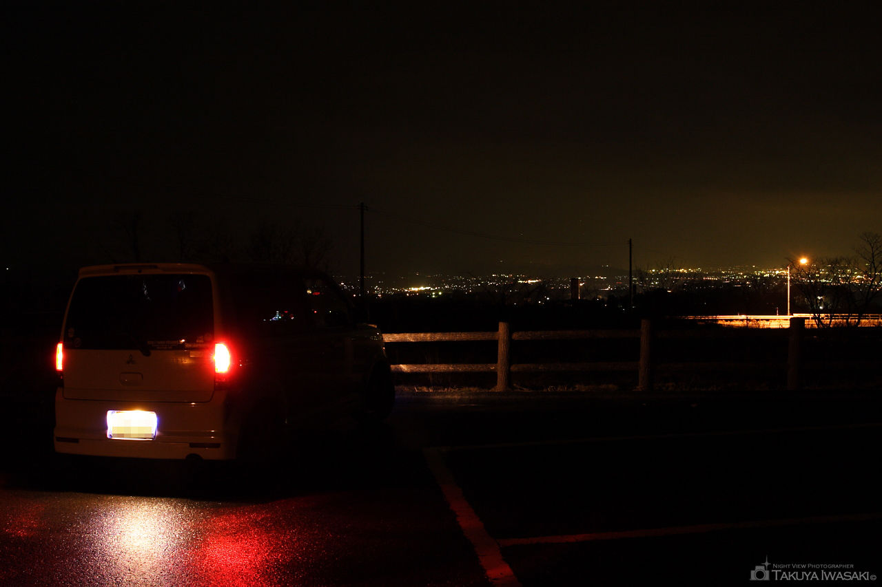 大山ペンション 展望駐車場の夜景スポット写真（2）