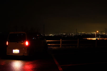 大山ペンション 展望駐車場の夜景スポット写真（2）class=