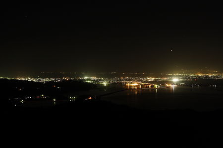 枕木山の夜景スポット写真（1）class=