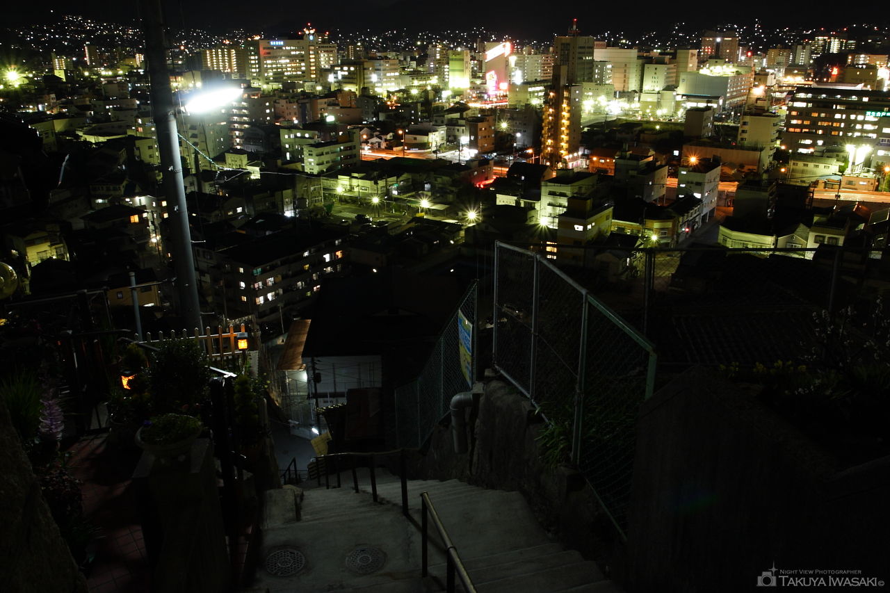 両城の200階段の夜景スポット写真（2）