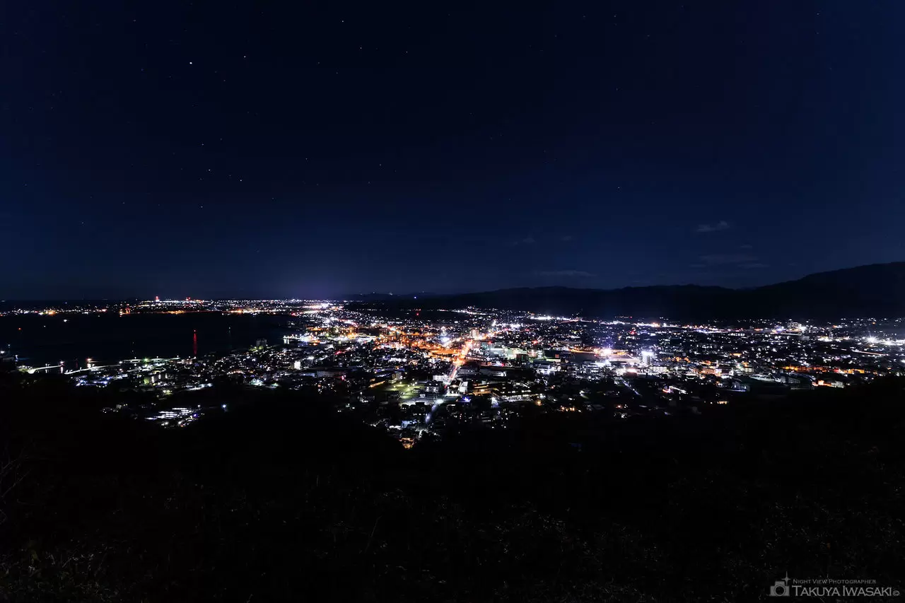 日峯神社の夜景（徳島県小松島市）