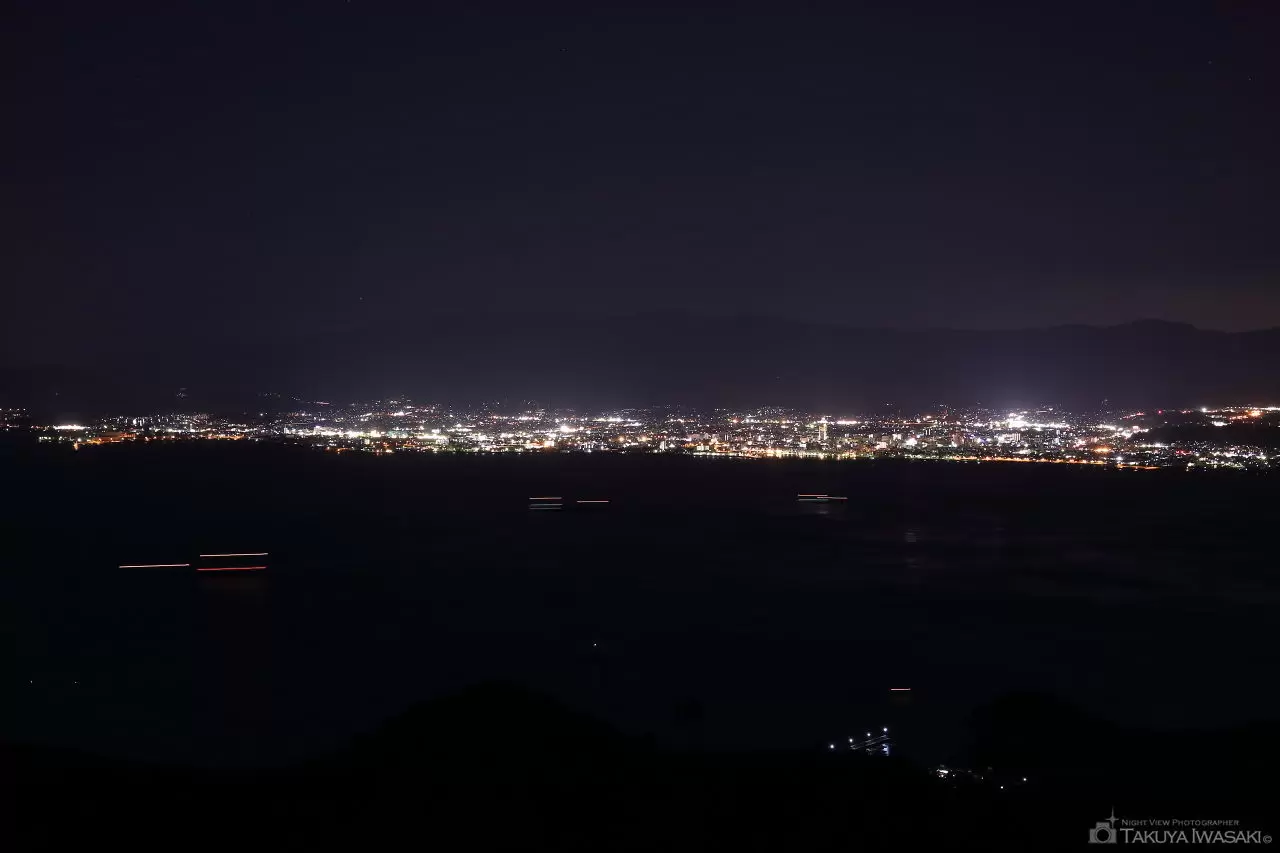 亀老山展望公園の夜景（愛媛県今治市）